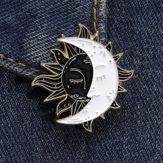 Sun and Moon Enamel Pin